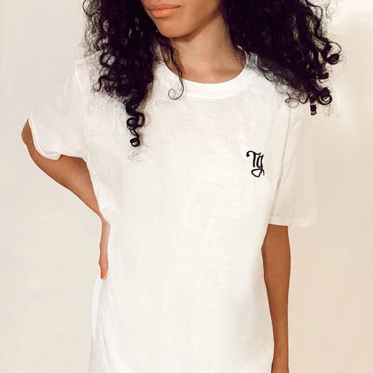 TG Embroidered Tee - Ghost